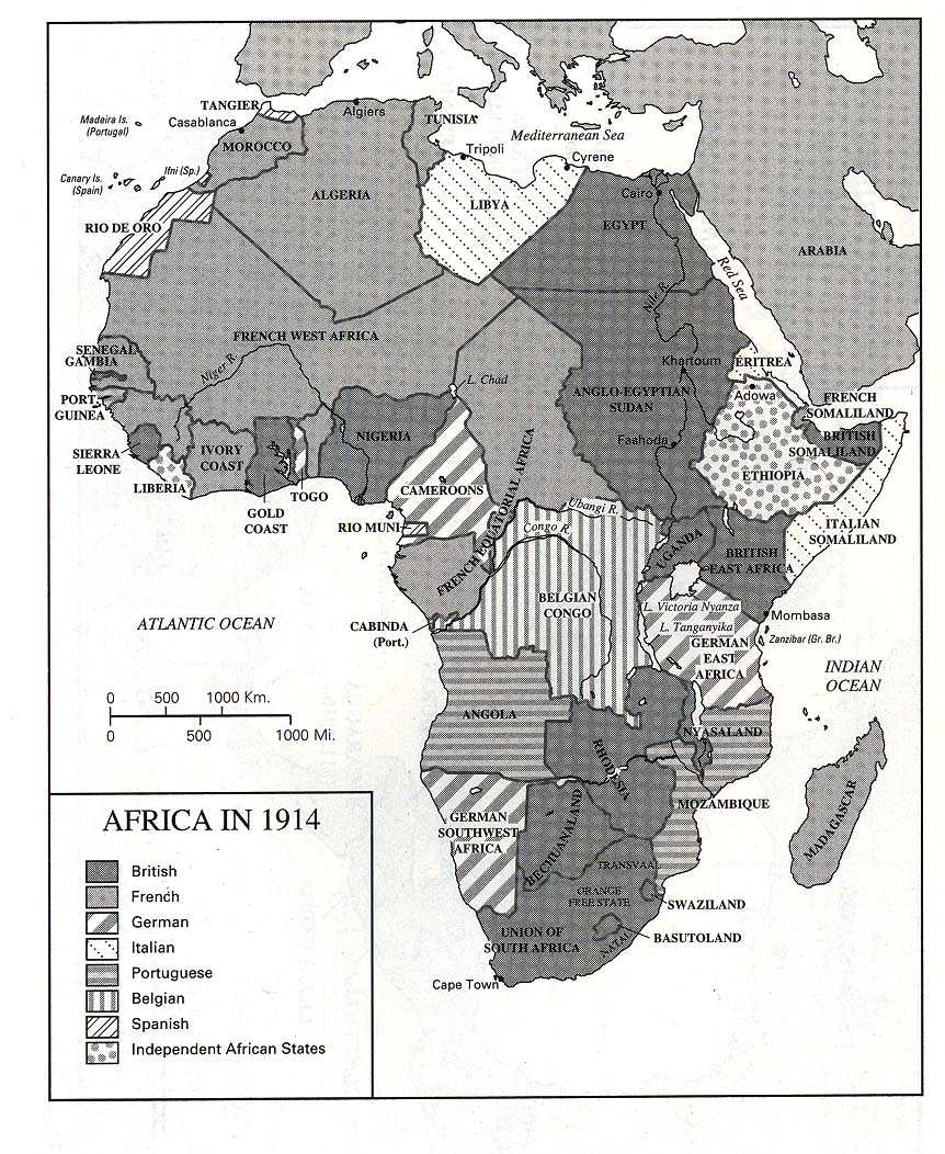 Map Africa 1914 Contrary Blog